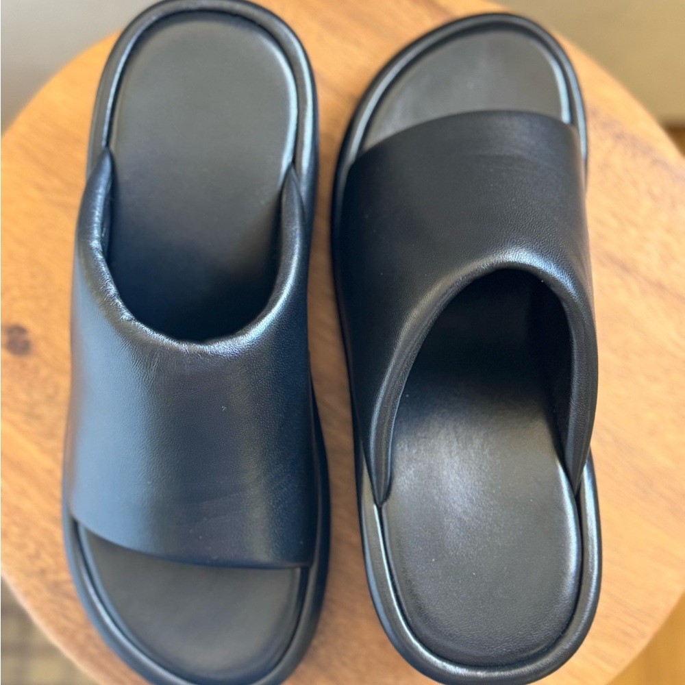 Balenciaga Black Rise Wedge Sandals